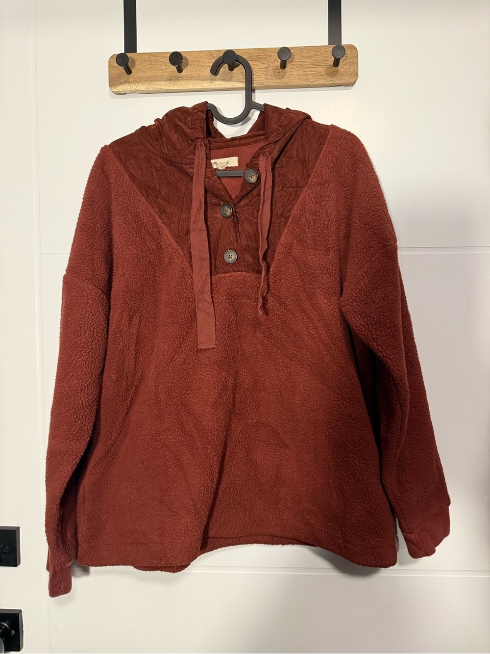 Madewell Cozy Sherpa Pullover Sweater - Picture 2 of 5
